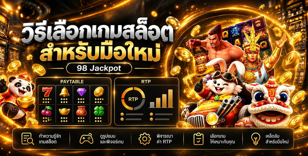 98 Jackpot | วิธีเลือกเกมสล็อตสำหรับมือใหม่